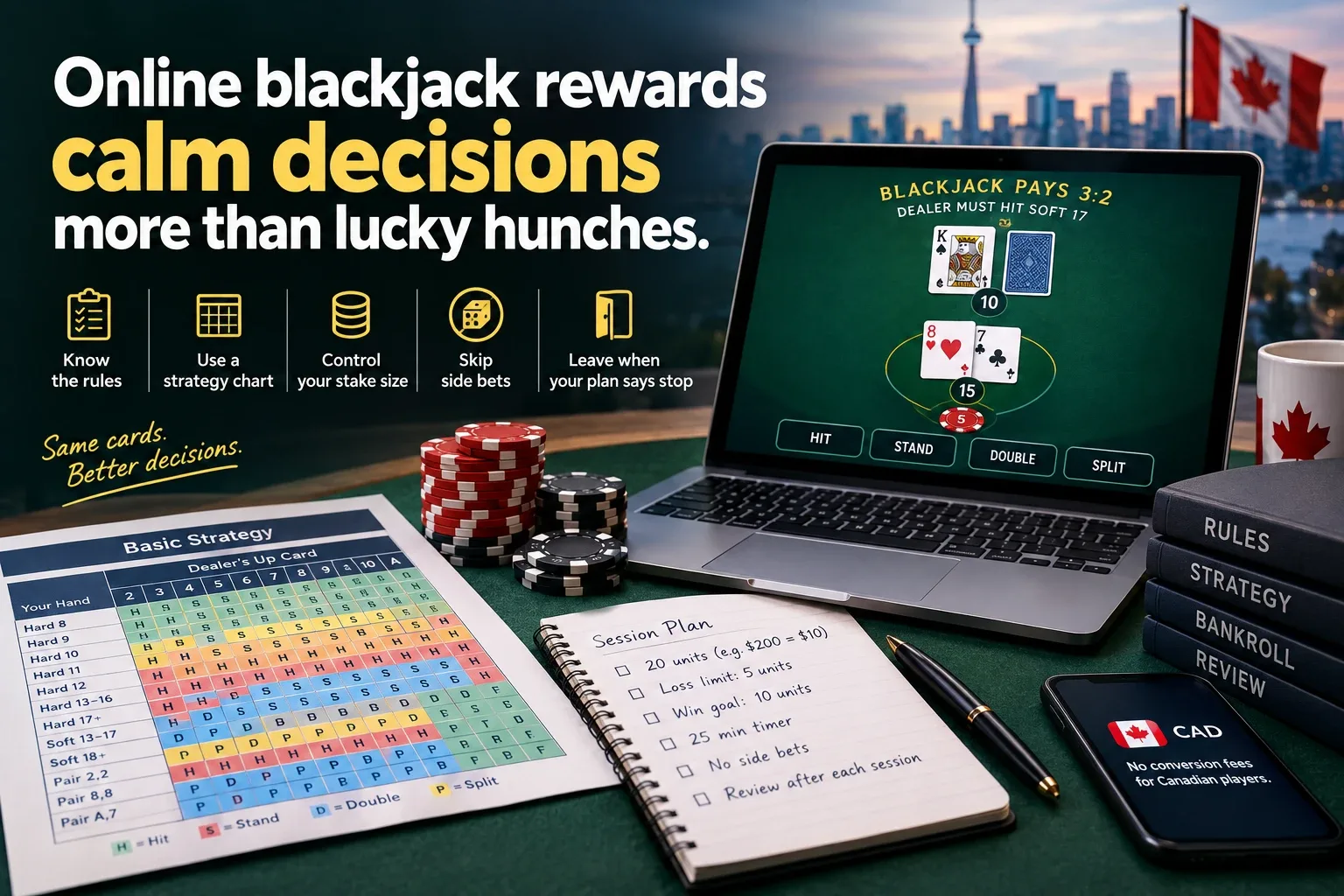 Top Strategies for Winning at Online Blackjack hero image